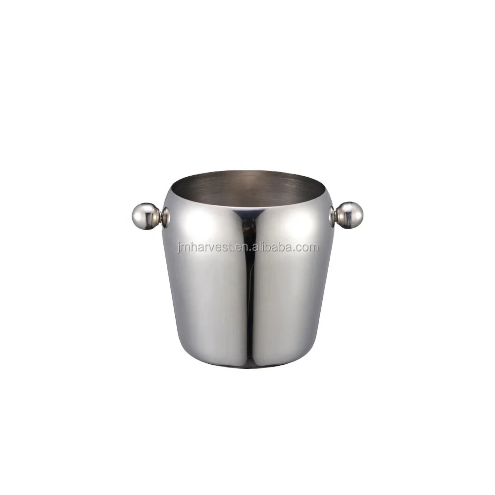 American Style Stainless Steel Double Ear Ice Bucket for Party Metal Material