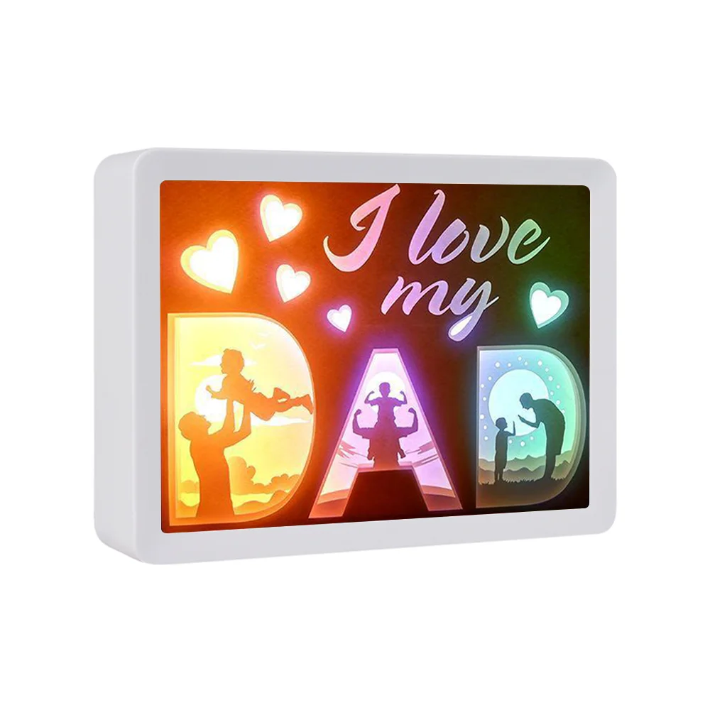 Новый креативный подарок праздничный рекламный Сувенирный бумажный лайтбокс со светодиодной подсветкой «сделай сам» для подарка на День отца