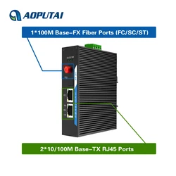 Industrial Grade managed 6 100M RJ45 Port And 2 100M Base-FX Fiber Port Network Switch