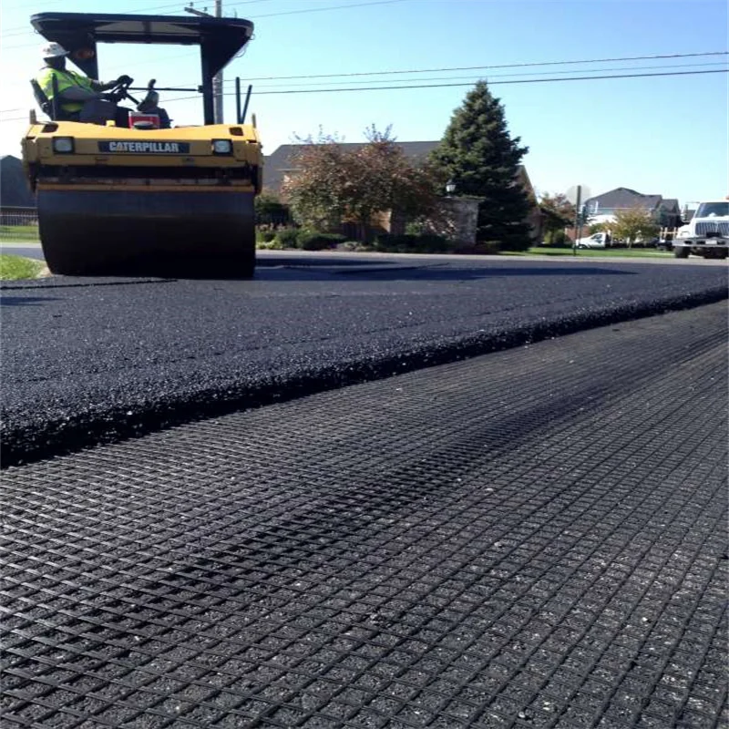luming company  fiberglass, polyester, basalt  Self-adhesive fibreglass geogrid 100kn  composite are used for road construction.