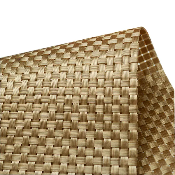 Factory Supplier Plastic Table Mat Rectangle PVC Gold Placemats for Wedding