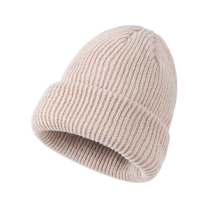 High Quality Winter Kids Plain Dyed Jacquard Custom embroidery print logo solid color 100% Acrylic Warm Knitted Beanie Hat