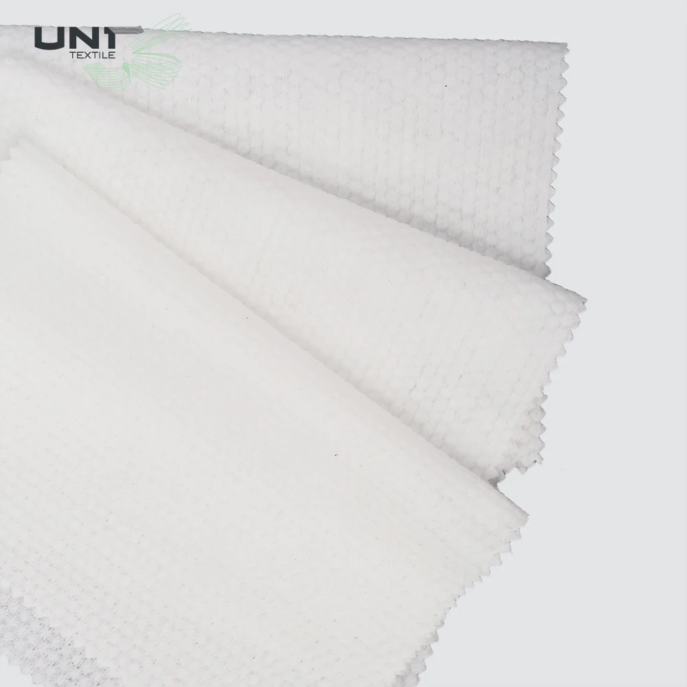 Pure Cotton 3D embossed small pearl dot non-woven fabric roll spunlace fabric, Hydrophilic facial cleansing towels and wet wipes