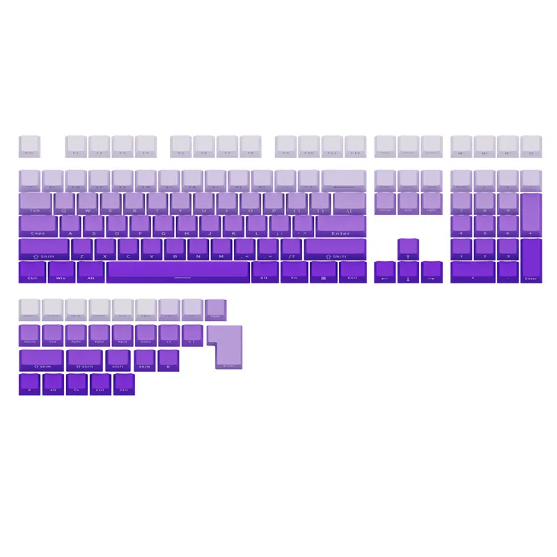 136 клавиши Полный Набор колпачков OEM механическая клавиатура с боковой гравировкой и светопередачей градиентный цветовой эффект