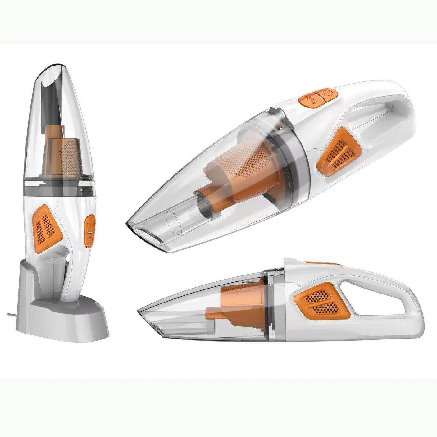 Car Vacuum Cleaner Volt Handheld Portable  Steel Washable Filter Attachments Carry Bag  Power Cord