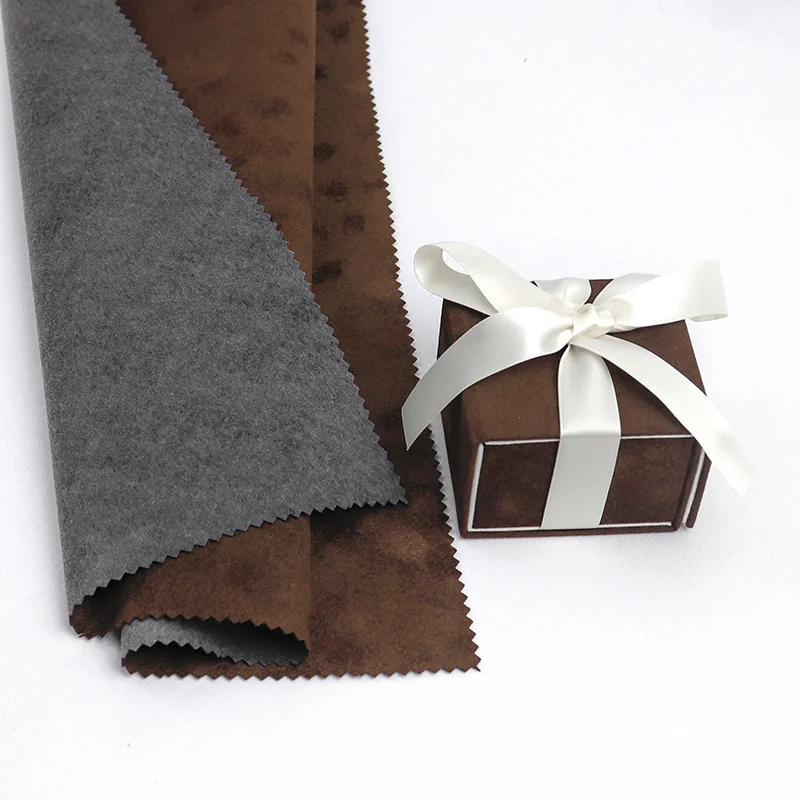 New Design Kinggfur Gift Box Inserts Flock Velvet Red decoration Non Woven Eva Flock Foam Fabric