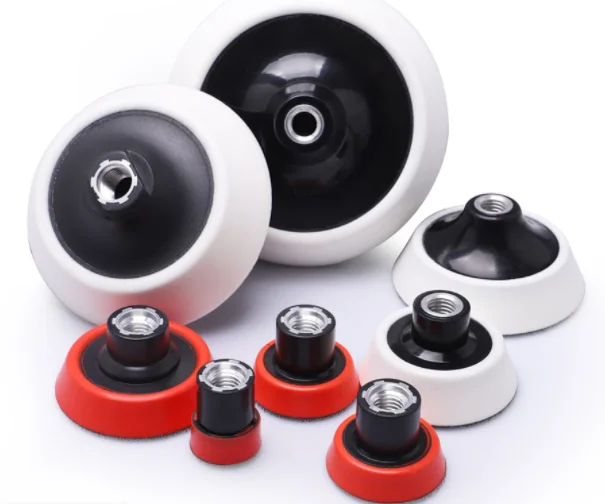 1/2/3/4/5/6 inch Soft Edge Backing Plate for Rotary Polisher 25mm-150mm Hook & Loop Adhesive Back Plate for Buffing Pads