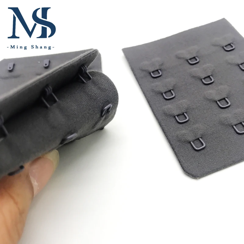 Mingshang Oekotex 4*3 Nylon Bra Bonded Seamless Hook and Eye Tape Closure Lingerie Accessories