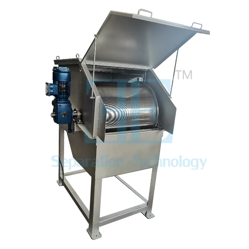 Externally Feed Rotary Drum Fine Screen Rotary Rotaspiral Drum Trommel Screen Rotary Drum Screen