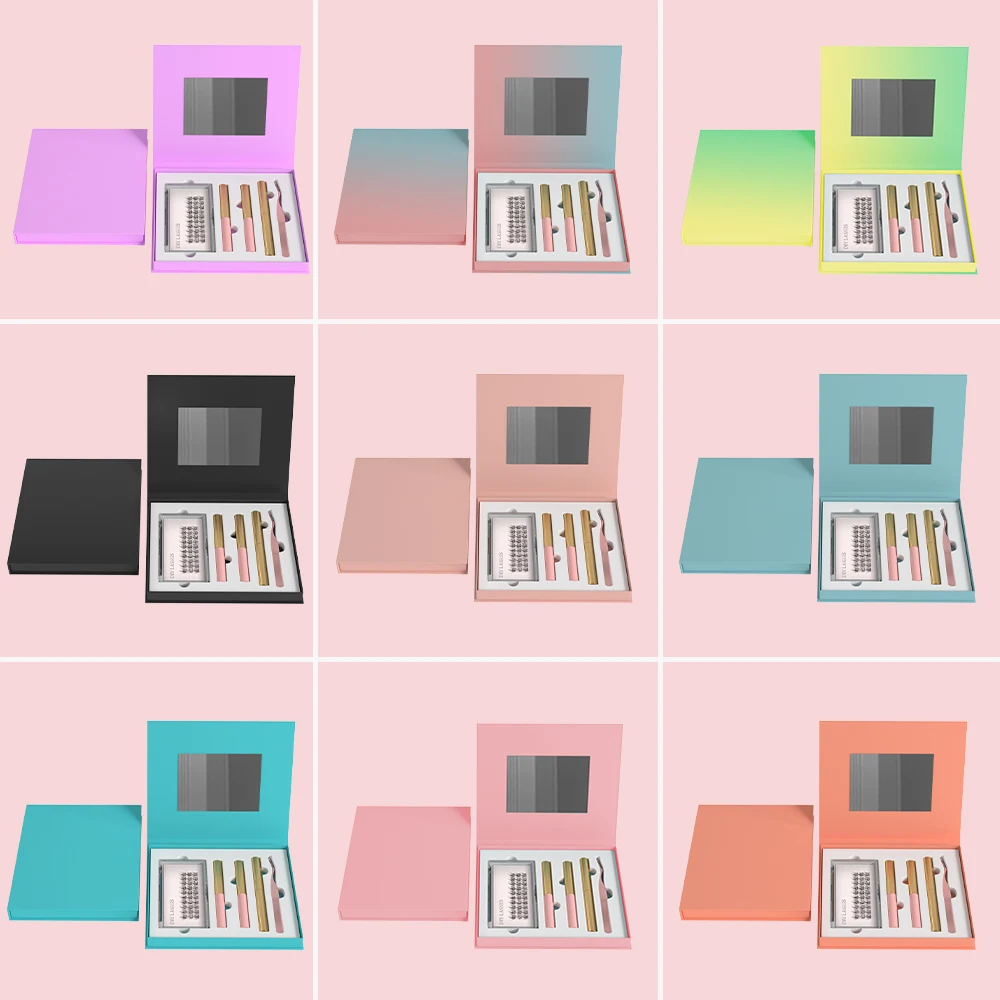 New Arrival Custom Logo Bond and Sealer for Segment Lash Faux Mink Pre Cut Eyelash DIY Extension Lash Kit