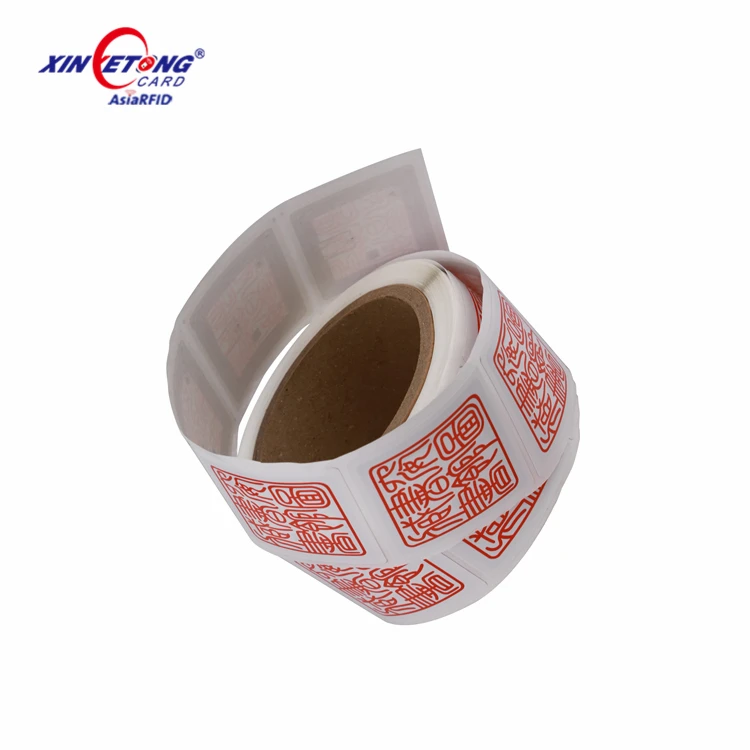 UHF 860-960mhz ISO 18000-6C rfid library book label with changabl QR code in roll package