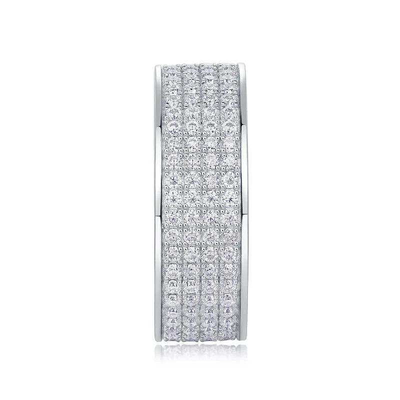 Vvs Moissanite ювелирные изделия S925 серебро смарт-кольцо с Bluetooth мониторинг сердечного ритма крови кислород здоровый сон водонепроницаемый