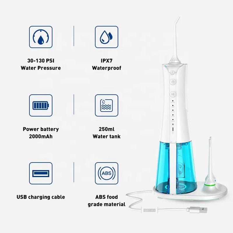 Waterflosser OEM/ODM Factory Oral Water Pick Flosser Electrical Water Flosser with Teeth Cleaning Flossing Irrigator Micro USB