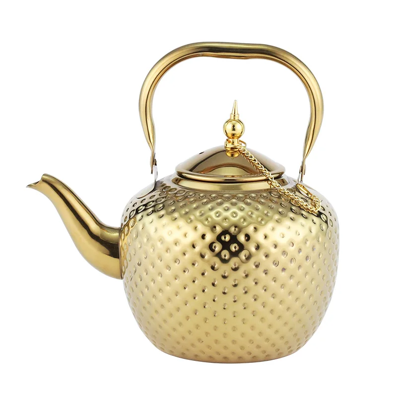 Новый стиль Саудовской Аравии тисненый роскошный 1.2L 1.5L 2.0L кухонный чайник из нержавеющей стали чайник для чая и воды молоток кофейный чайник