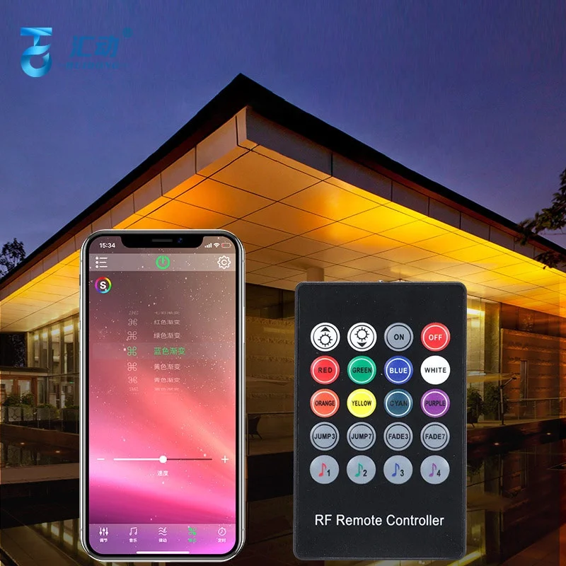 Smart 3m google RGB spotlights RGBCW Color Changing WiFi Torchiere LED Bright Dimmable garden spotlight for outdoor spotlight