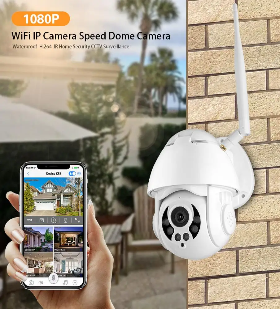 1080P 4X Speed Ip cameras outdoor wireless cctv Security cameras surveillance video Mic Wifi PTZ cameras