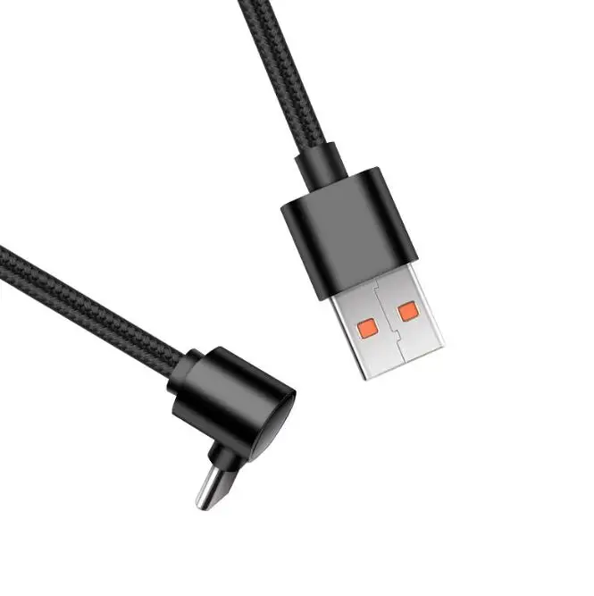 2M USB 2.0 A male to 90 degree USB C male power charge data transfer nylon braid cable PD 60W Cabletolink