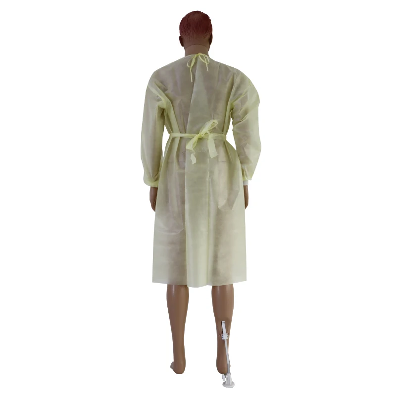 Junlong Factory Level 2 Isolation Gown Patient PP and PE Waterproof  Visitor Gown 10pcs Bag 30gsm to 45gsm