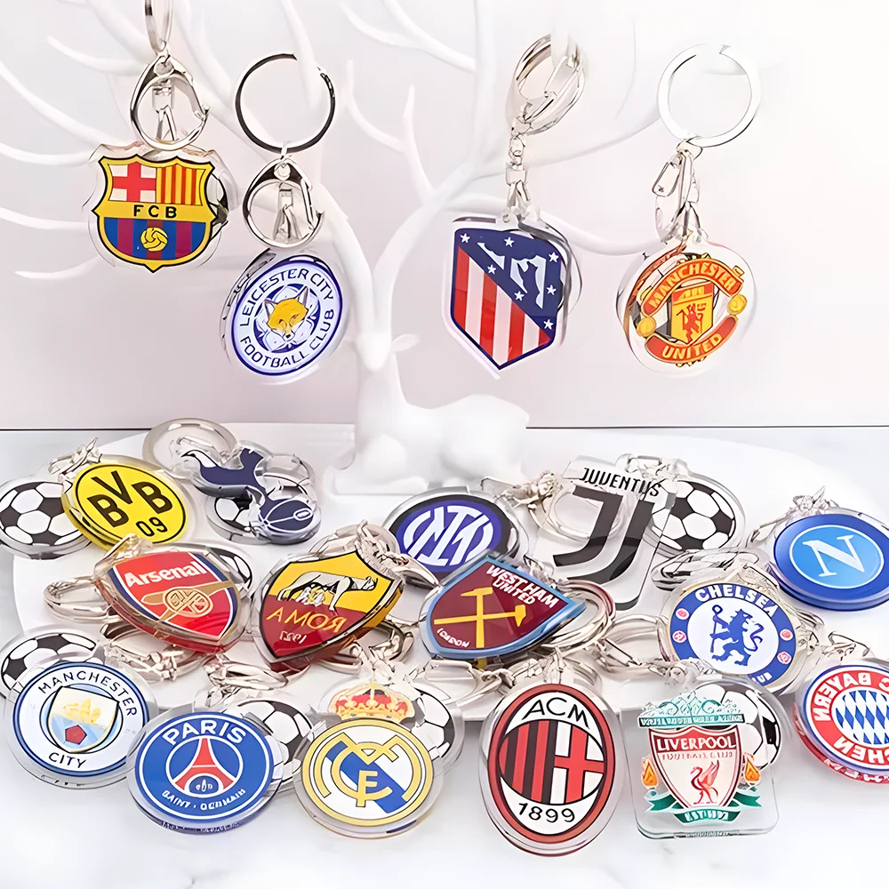 Holographic Promotional Acrylic Plastic Keychain Blank Logo Pendant Gift Epoxy Anime Keychains Custom Charms Acrylic Keychain