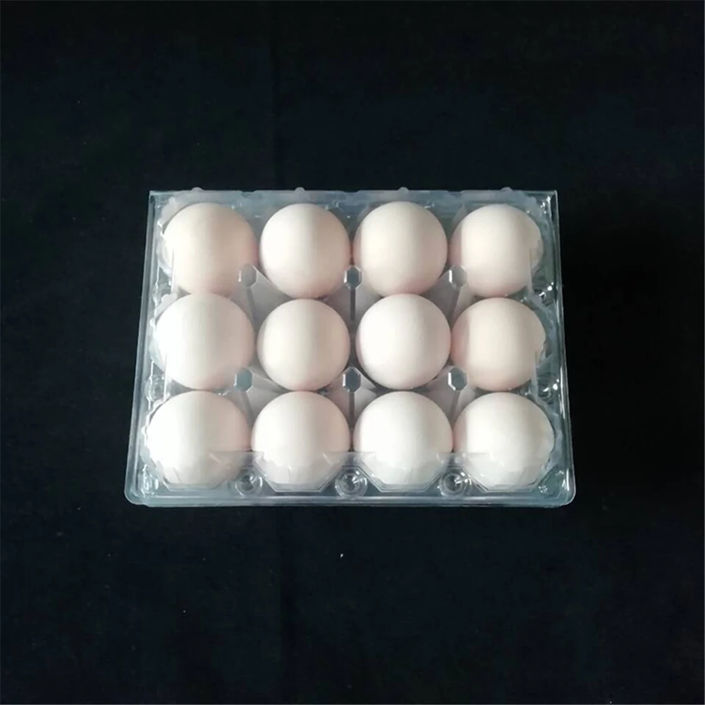Wholesale High Quality Plastic Packaging Cartons Boxes Custom Design 12 Holes Covers Transparent Chicken Egg Blister Trays