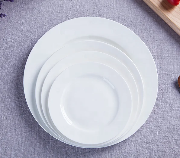 Cheap Porcelain White Plates 10.5 Inch Ceramic Dinner Restaurant Modern Dishes Plates Ceramic Dinner Porcelain Fat Plate