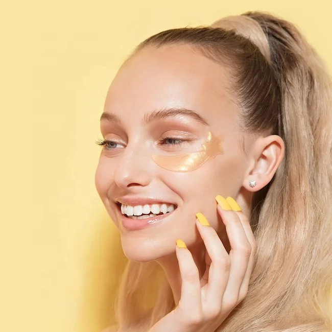 Custom LOGO Anti Aging Hydrogel Glitter Mica Star Eye Masks Remove Dark Circles Brighten Eyes Organic Under Eye Gel Patches