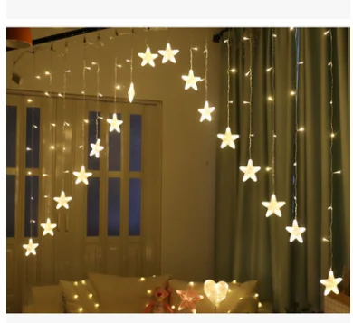 V shape LED Star Curtain Lights  christmas lights star led curtain light for Indoor Outdoor Festival Decoration