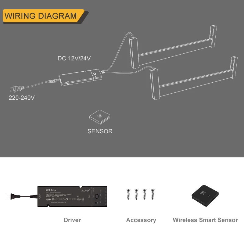 Corridor Cabinet Wardrobe Motion Sensor Light Almirah Wardrobe Light 12V 24V Wardrobe Light With Sensor
