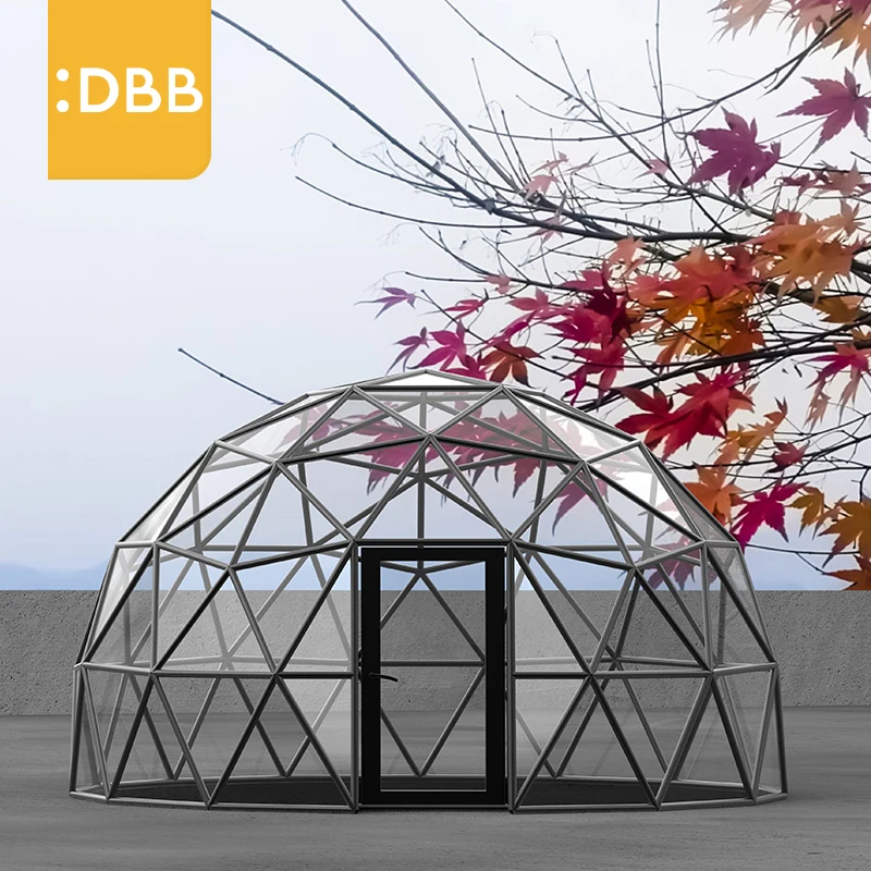 Best Selling 12Ft Round Greenhouse Glass Greenhouse Garden Professional Galvanized Steel Steel Prefab Green Houses