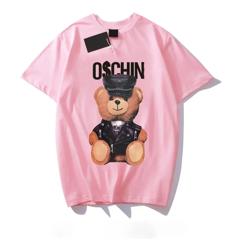 Women Bear Pattern Short Sleeve O-Neck Loose T Shirt For Women With Plus Size Casual Streetwear Tops