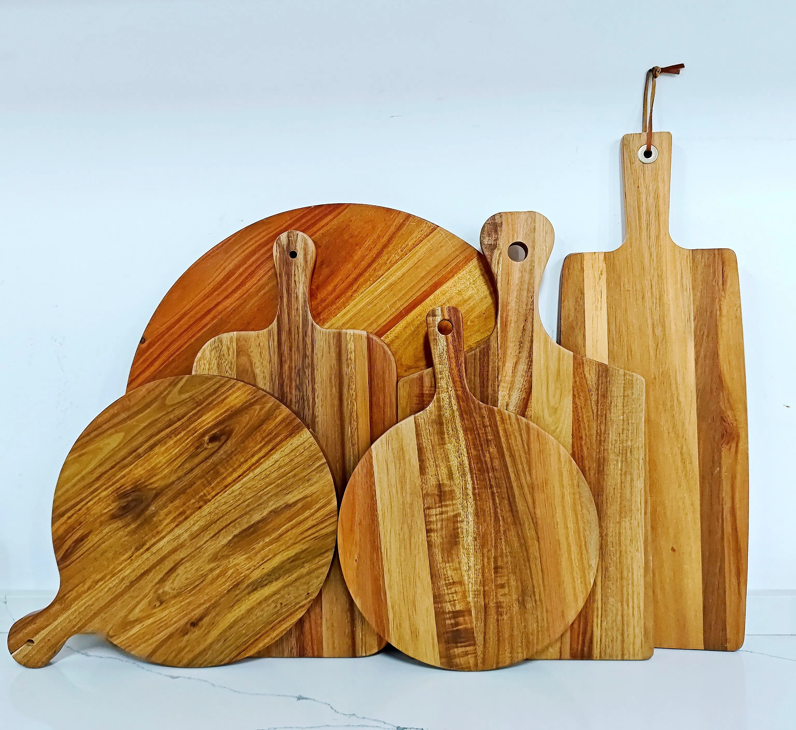 Small Mini Organic Acacia Wood Chopping Board Bamboo Cutting Board For Kitchen Wood Plate for Restaurant and Coffee Shop