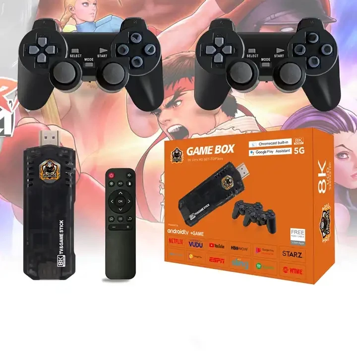 X8 Game Stick 4K Mini box Classic 10000 Games 64GB HD Output Retro Video Game Consoles For PS1/GBA Classic TV Gaming Box