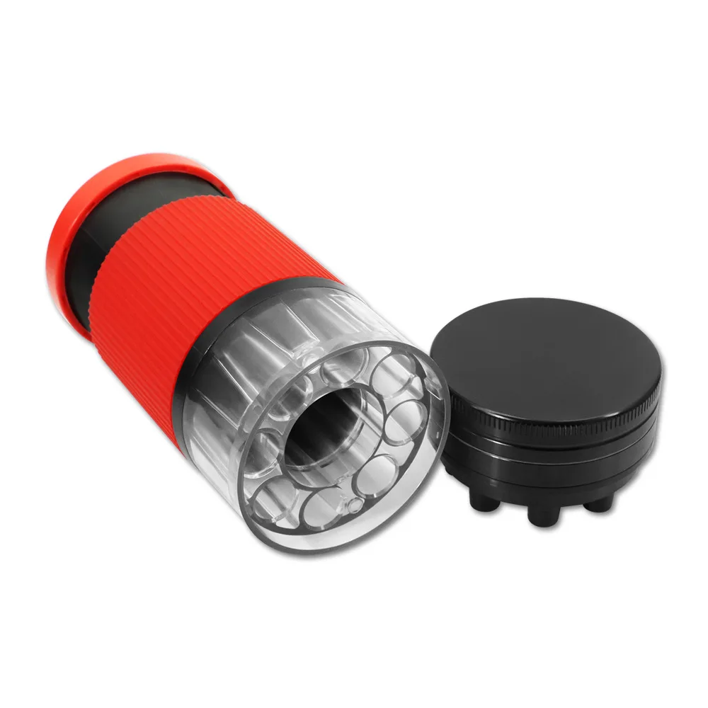 Smoke Shop Supplies Zinc Alloy Metal Herb Grinder Tobacco Crusher with 8pcs Tobacco Tube Filler