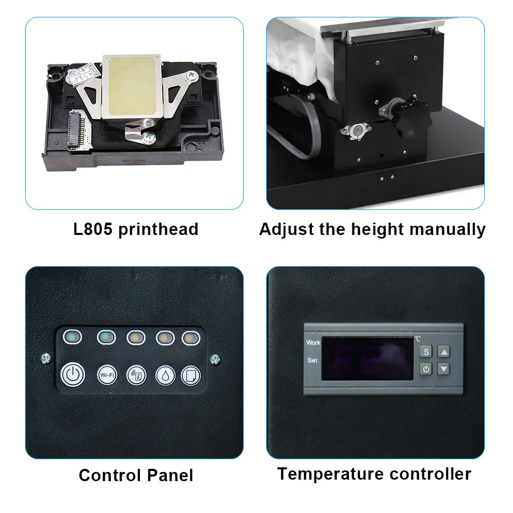 Small Dtg Printer Ready to Ship High Cost Performance A4 size T-shirt Printer DIY Clothes For Printing Shop