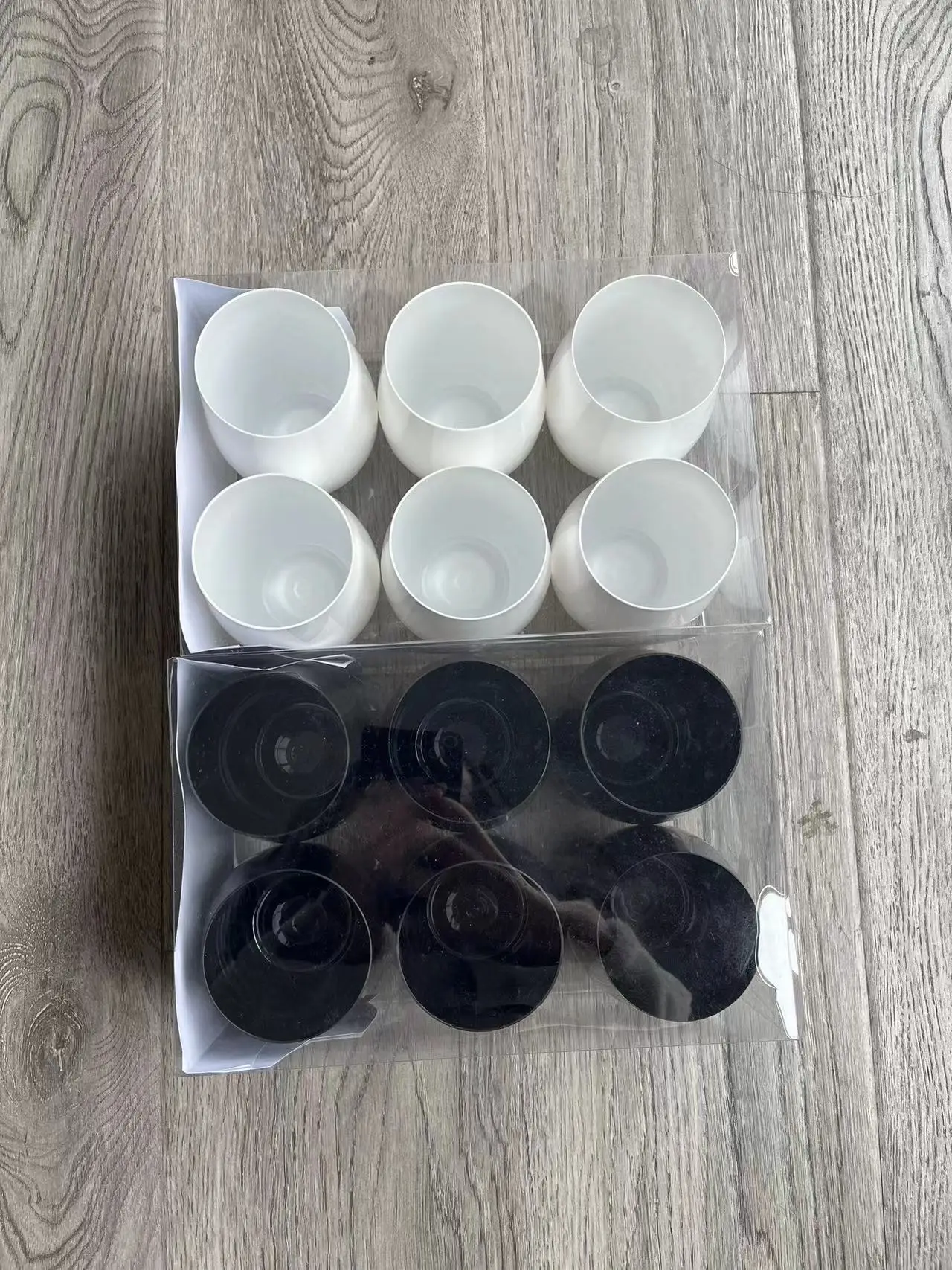 12 Oz White Stemless Plastic Wine Glasses stemless, Disposable Plastic Wine Glass Plastic Unbreakable Champagne Glasses