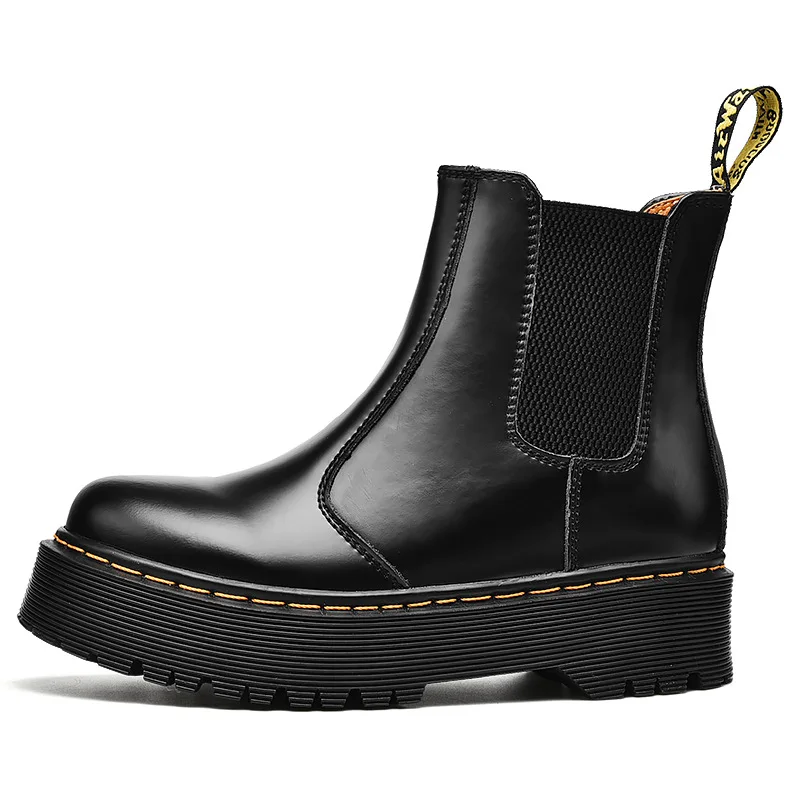 Custom comfortable Choice Western Mens Chelsea Boots Split Leather Rugby Boots For Men Winter Mens Winter Boots Dmartens