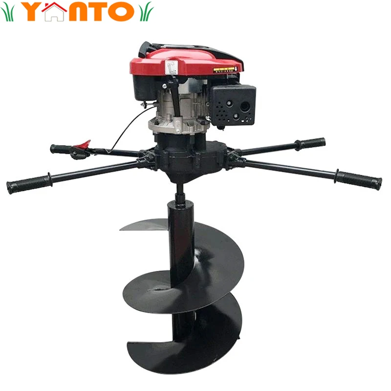1P64F-2 Gasoline 143cc 4 Stroke Petrol Gas Earth Auger Post Hole Digger Power Ground Drill Digger