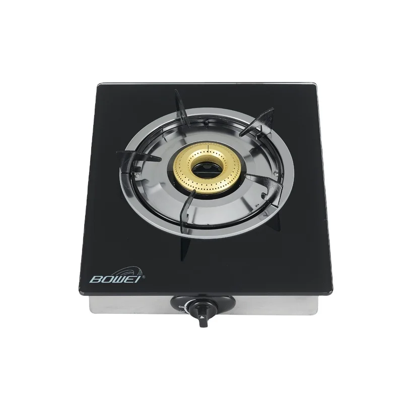 Made in china good selling single burner gas stove cheap price 7mm glass top kitchen appliance household gas cooker