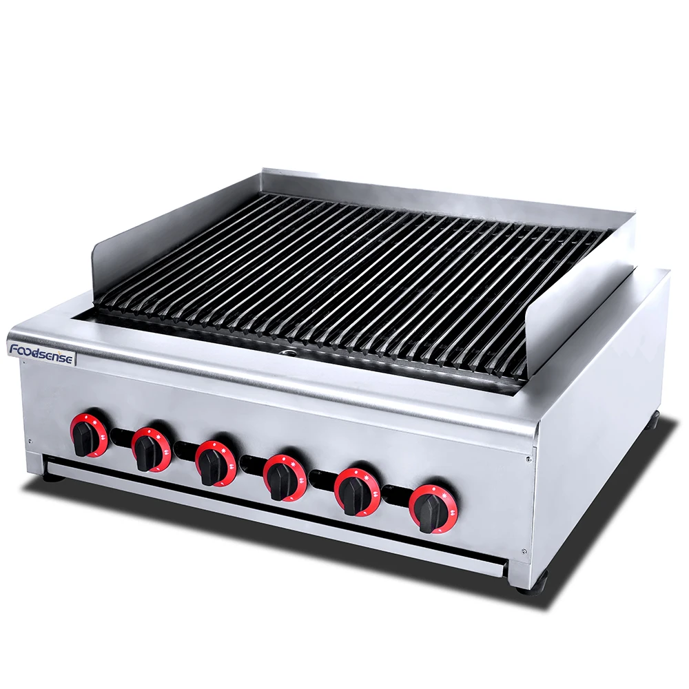 2021 hot sale Commercial Table Top 6-burner Gas Char Grill