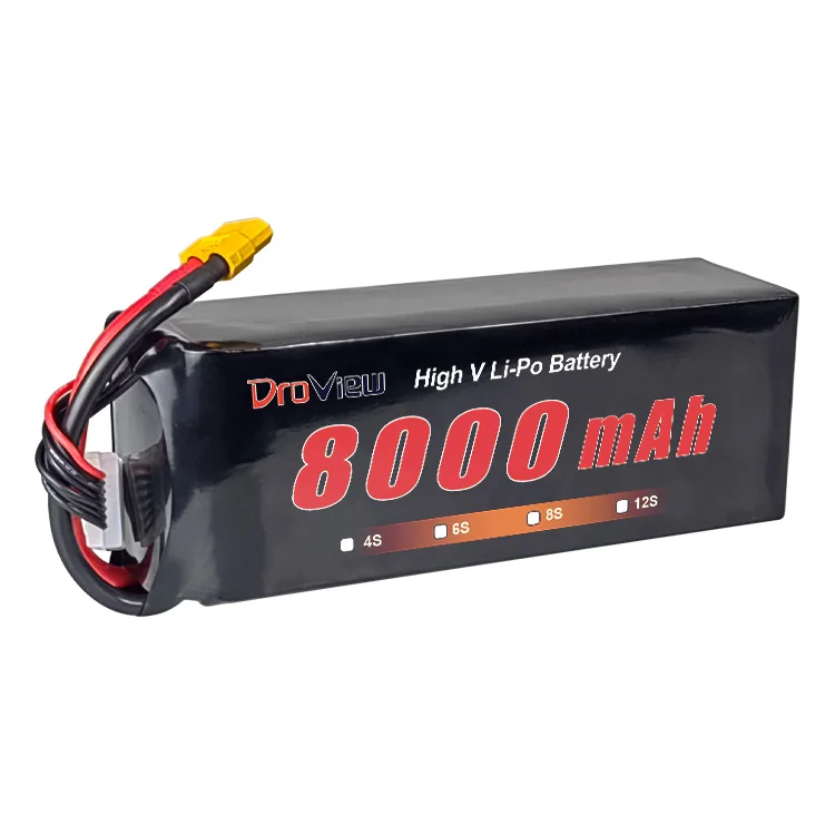 Droview Lipo Polymer Battery 8S 30.4V 8000mAh 70C High Rate High Voltage Rechargeable UAV Lithium Batteries for FPV Drone