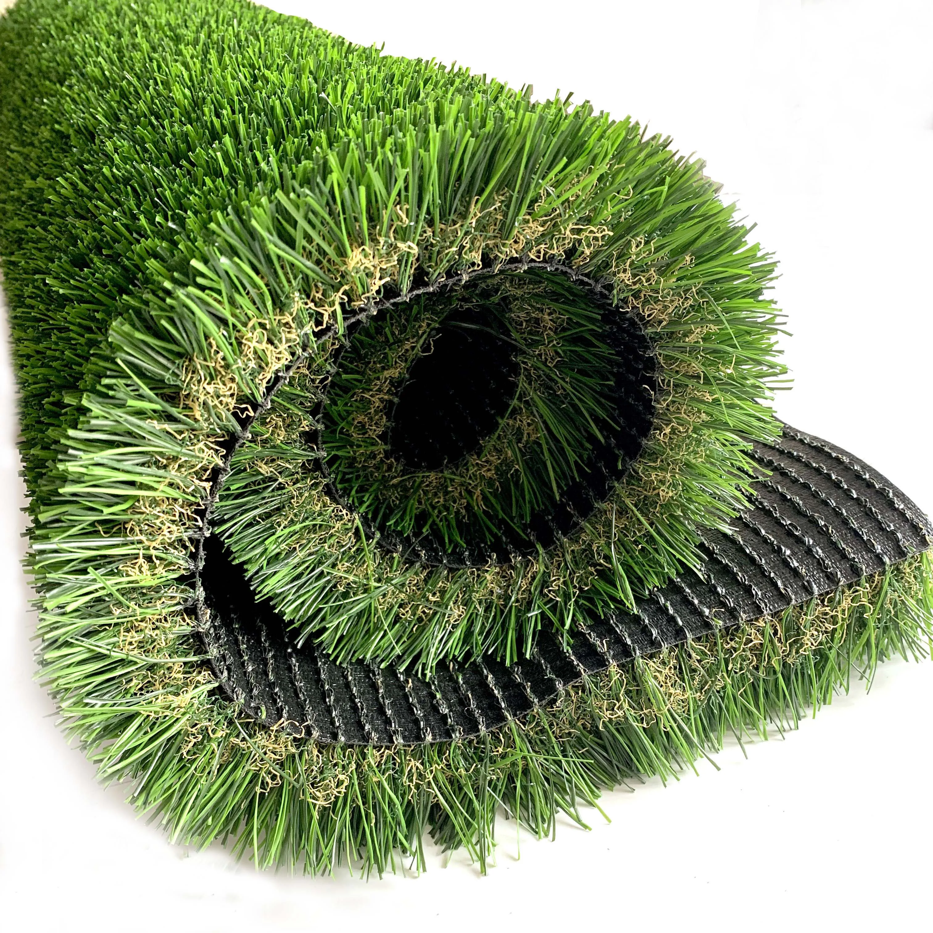 Los Angeles stock  2PP+PU Garden Decorative Grass Outdoor Artificial Turf Landscape Grass Carpet synthetic grass 8-12 years