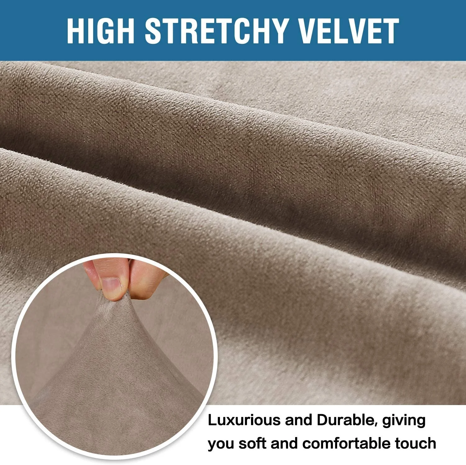 Luxury Stretch Velvet Sofa Cover 1-Piece Sofa Slipcovers 4 seats Couch Cover Furniture Protective Sofa Slipcover