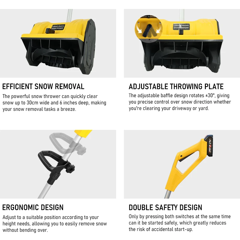 Cordless Snow Shovel 21V Electric Battery Mini Cordless Snow Blower Machine
