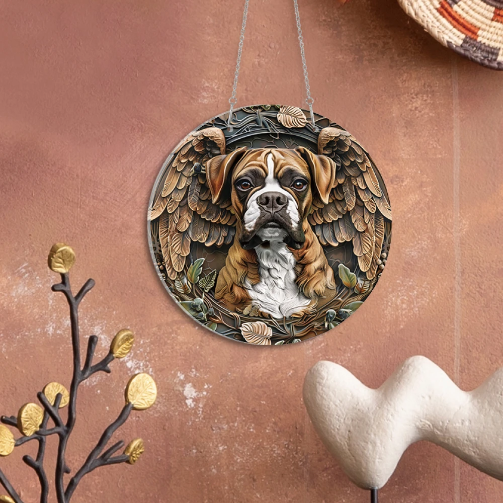 Rustic Charm Spreading Love and Happiness Cat Cows Wall Display Acrylic Dog Wall Art Decor for Animal Lovers