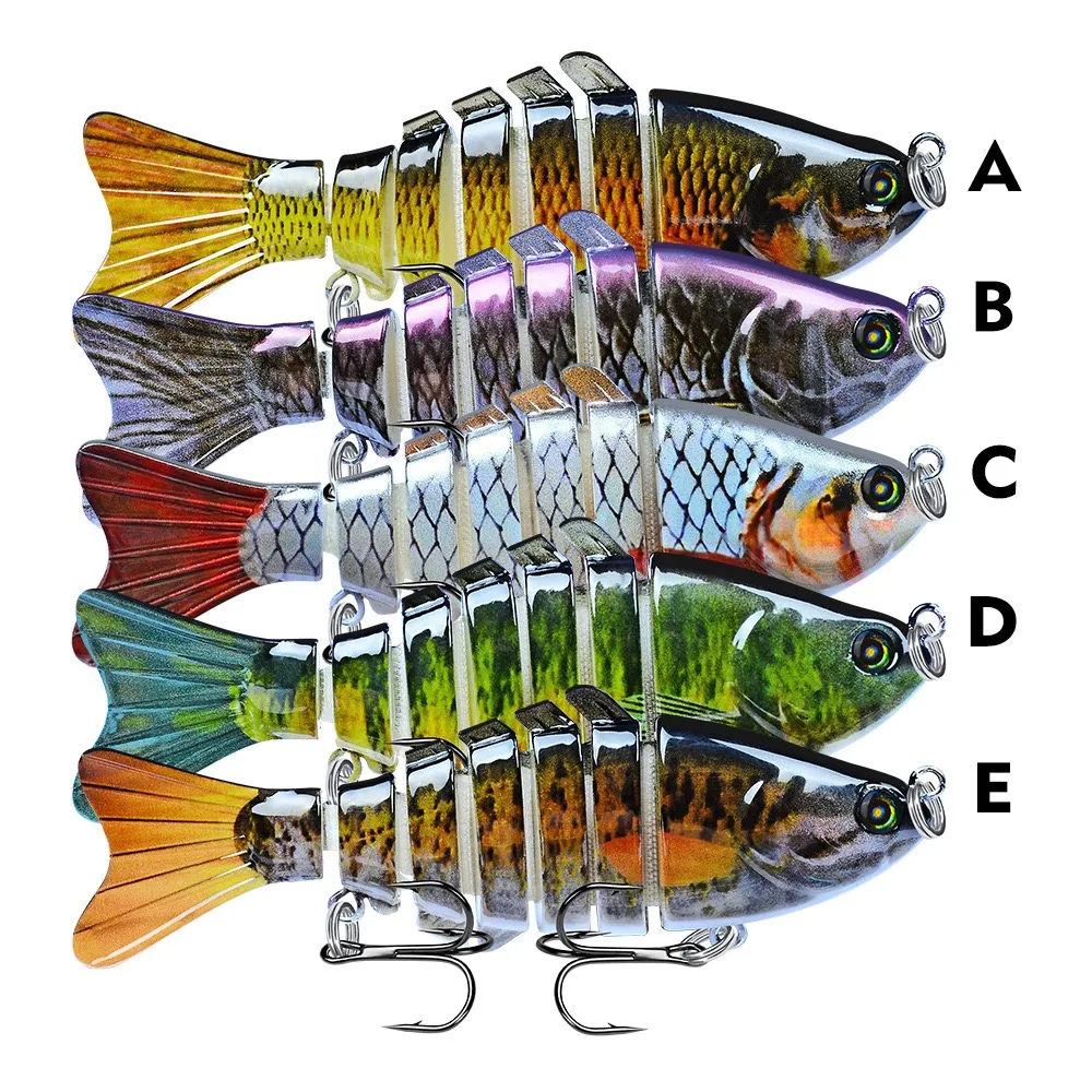 Factory Multi Jointed Segmented Swimbait Molds Hard Plastic Highly Realistic Lifelike Hard Bait Trout Perch Fishing Lures