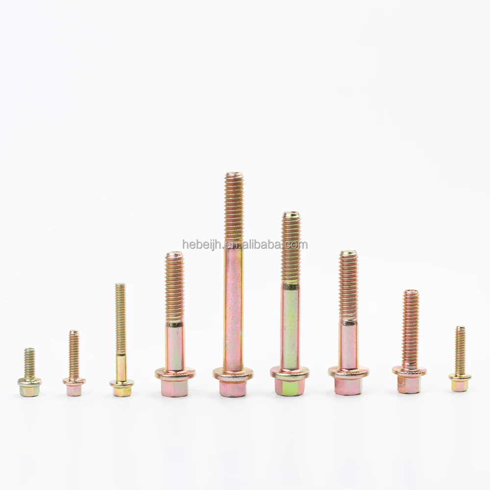 Special Price Hex Bolt DIN 6921 Bolt 4.8/8.8/10.9 Grade with Serrated Non Slip Flanged Bolt Stainless Steel