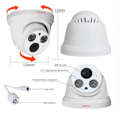 Широкоугольный ip-камера 5mp камера ночного видения мини ip купольная камера безопасности FULL HD фильтр, отсекающий ИК-область спектра, фильтр ONVIF датчик движения камеры безопасности