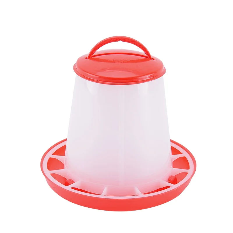 Красная Пластиковая непромокаемая куриная кормушка для маленьких Курятников