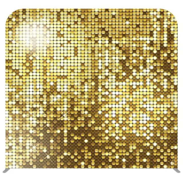 8ft x 8ft custom printing black gold Tension fabric pillow case photo booth exhibition backdrop display stand