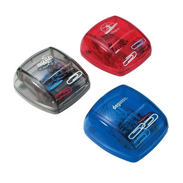 
plastic automatic rolling clip dispenser with rotating magnet 